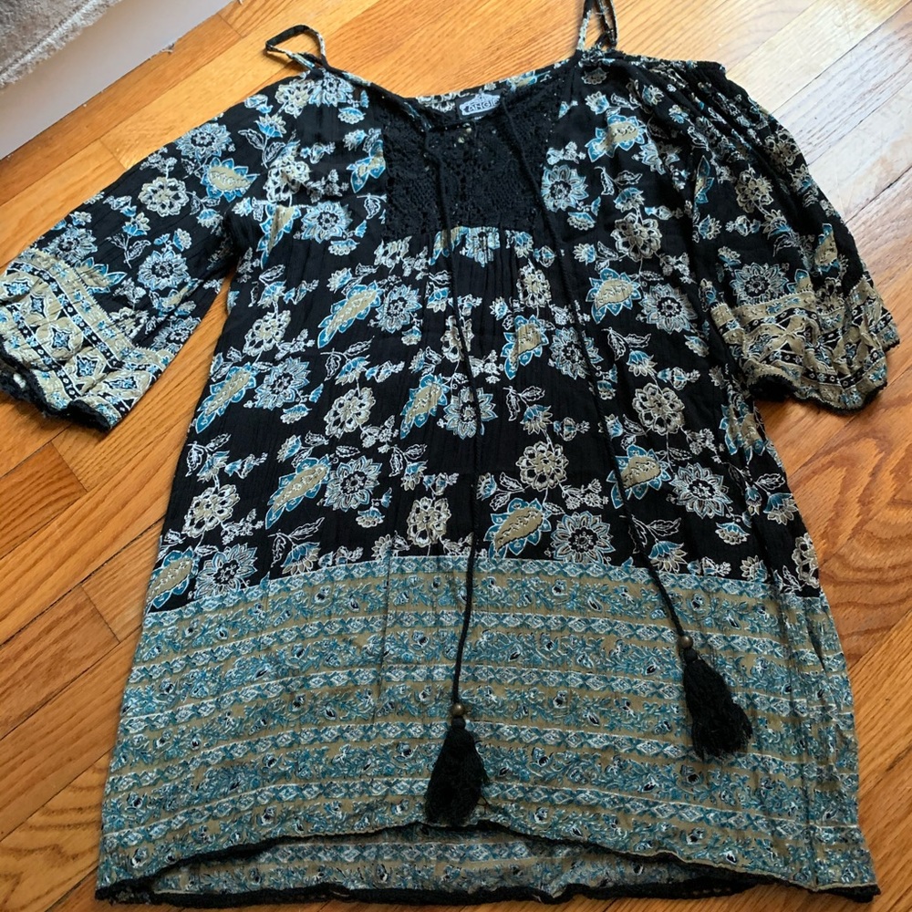 Soft,breathable, flowy off shoulder dress